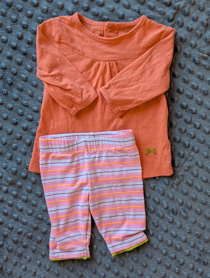 ensemble bébé kitchoun & orchestra & Kiabi, 2 t-shirt & 2 leggings - taille 3 mois - photo numéro 5