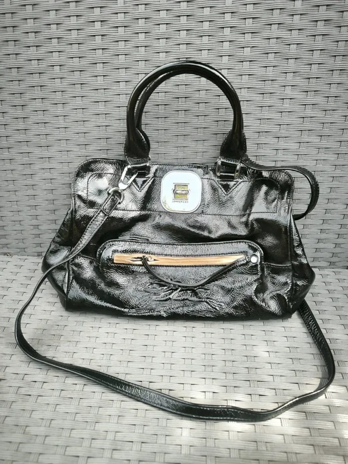 Sac à main et bandoulière cuir verni Longchamp gatsby