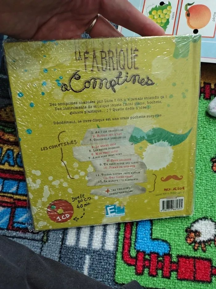 Livre cd la fabrique a comptines chanter par la chanteuse luce reprise éveil 2 a 5 ans neuf - photo numéro 2