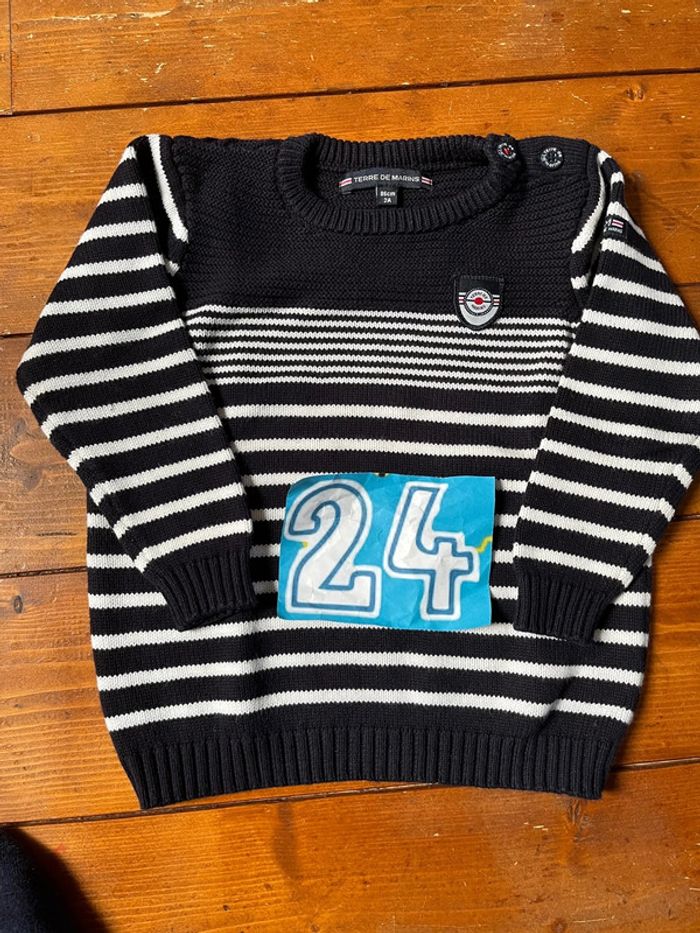 Pull terre de marins enfant bébé garçon