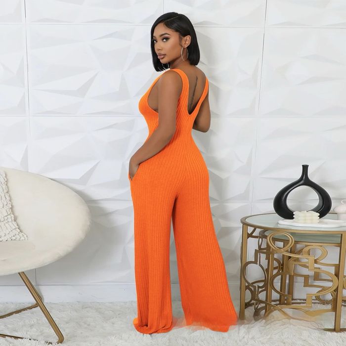 Ensemble de combinaison à manches longues côtelées pour femmes - photo numéro 2