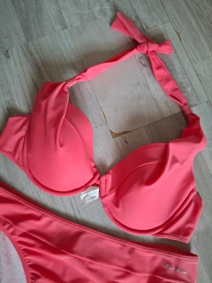 Maillot 2pces rose corail - photo numéro 3