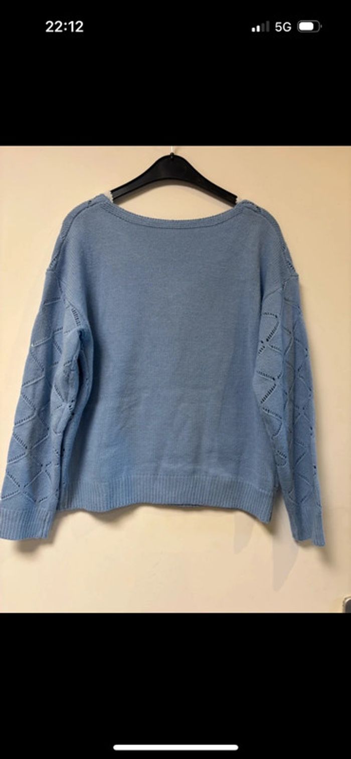 Joli pull bleu clair ajouré Shein taille 38 - photo numéro 2