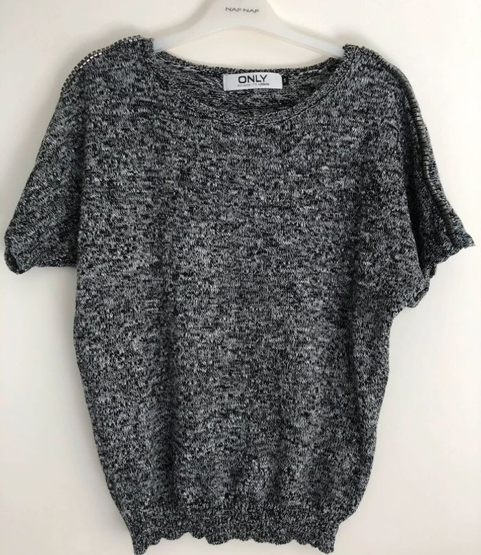 Pull manches courtes à perles Only Taille S - photo numéro 4