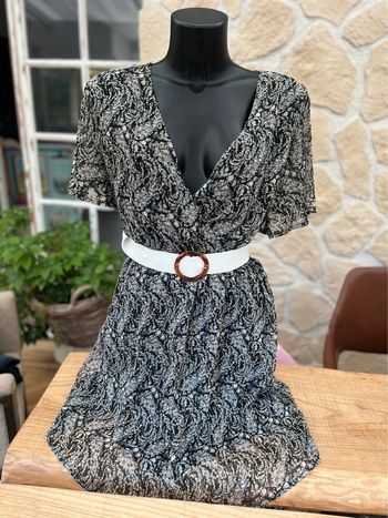 Robe it hippie été femme taille L 40 en voilage fleurs