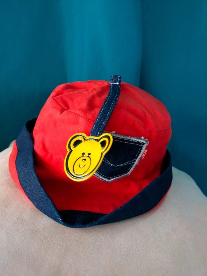 Bob enfant rouge & denim – Tailles 53 cm - photo numéro 2