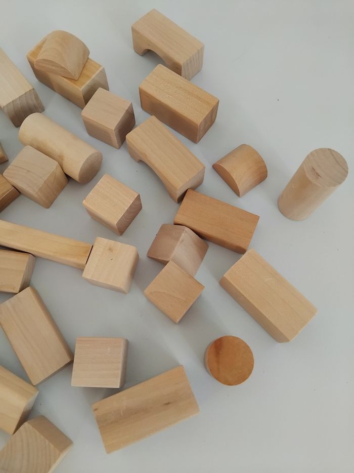 Blocs de Construction en Bois Lot 50 Pièces - photo numéro 4