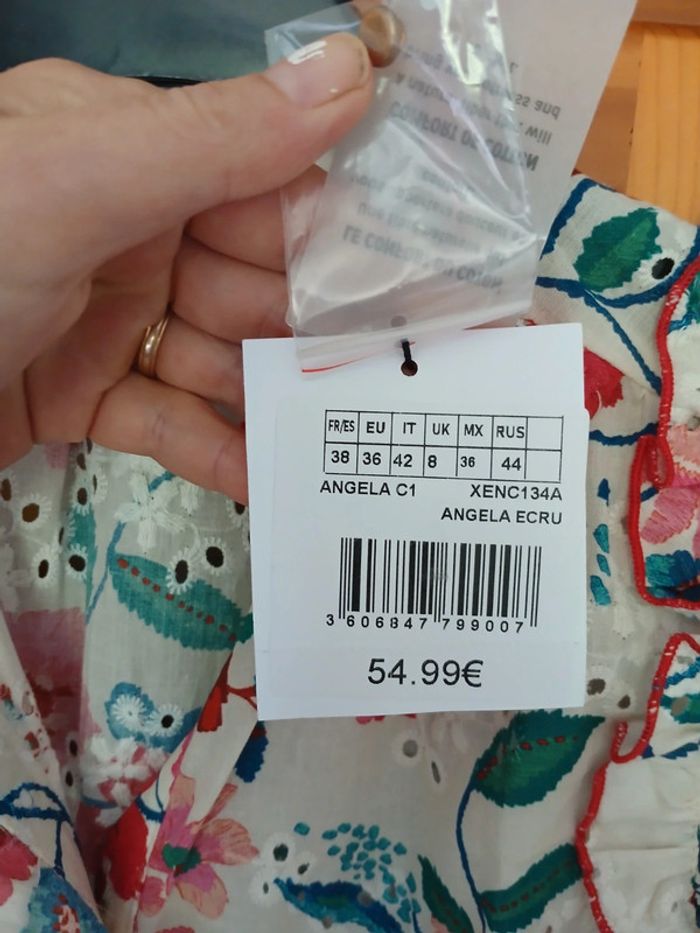 Chemise ajourée Naf Naf taille M neuve avec étiquette - photo numéro 7