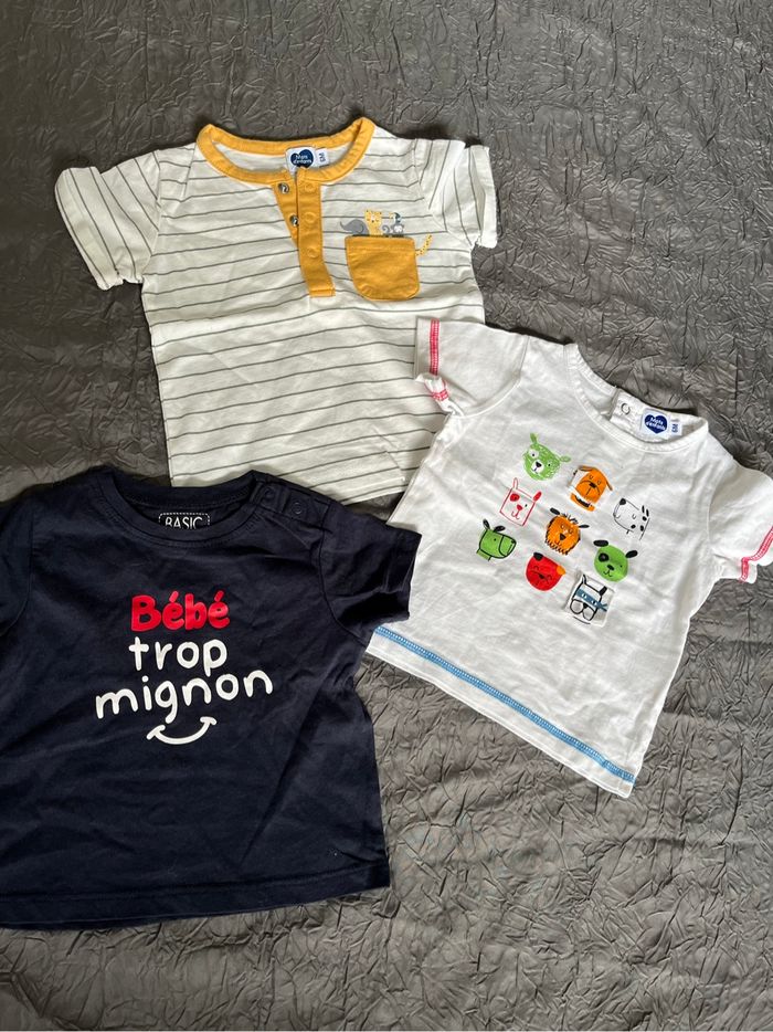 Lot t-shirt 6 mois - photo numéro 3