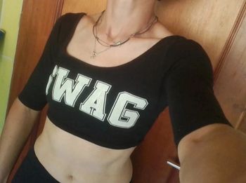 T-shirt femme noir Crop top Jennyfer