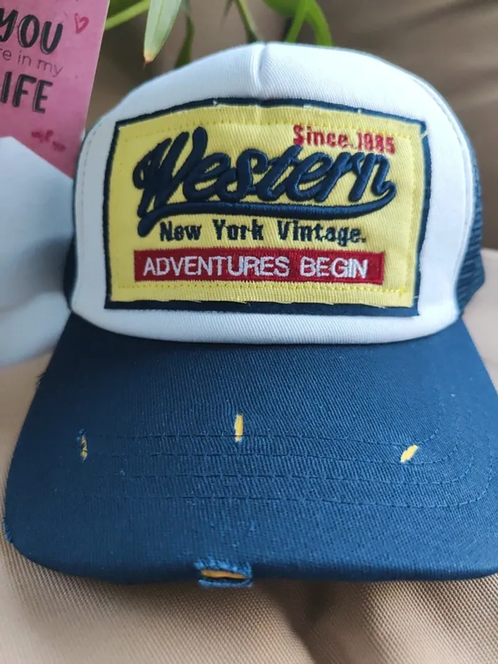 Casquette Trucker Western bleue marine - photo numéro 3