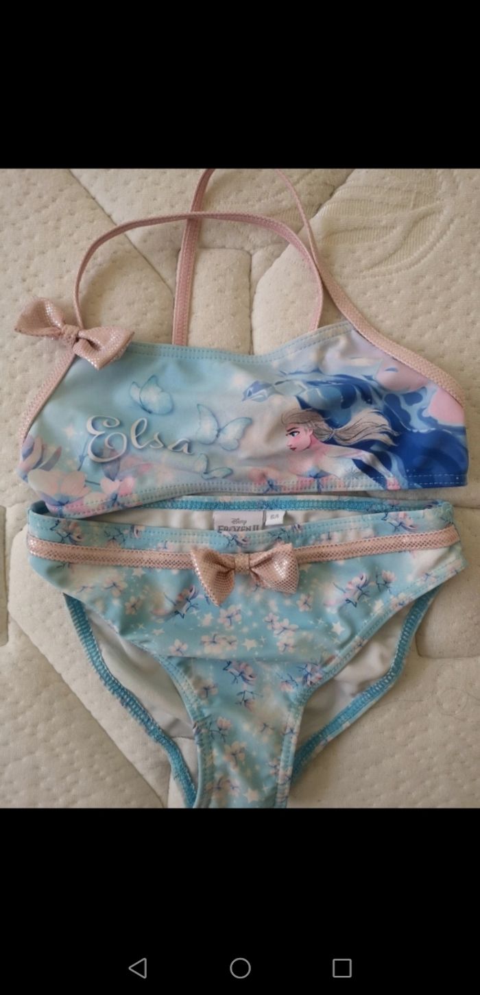 Maillot de bain 2 pièces, reine des neiges 2- taille 6 ans