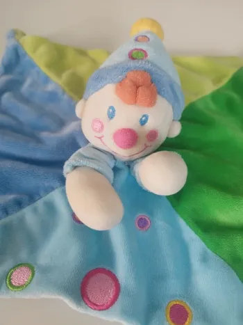 Doudou Clown bleu Nicotoy