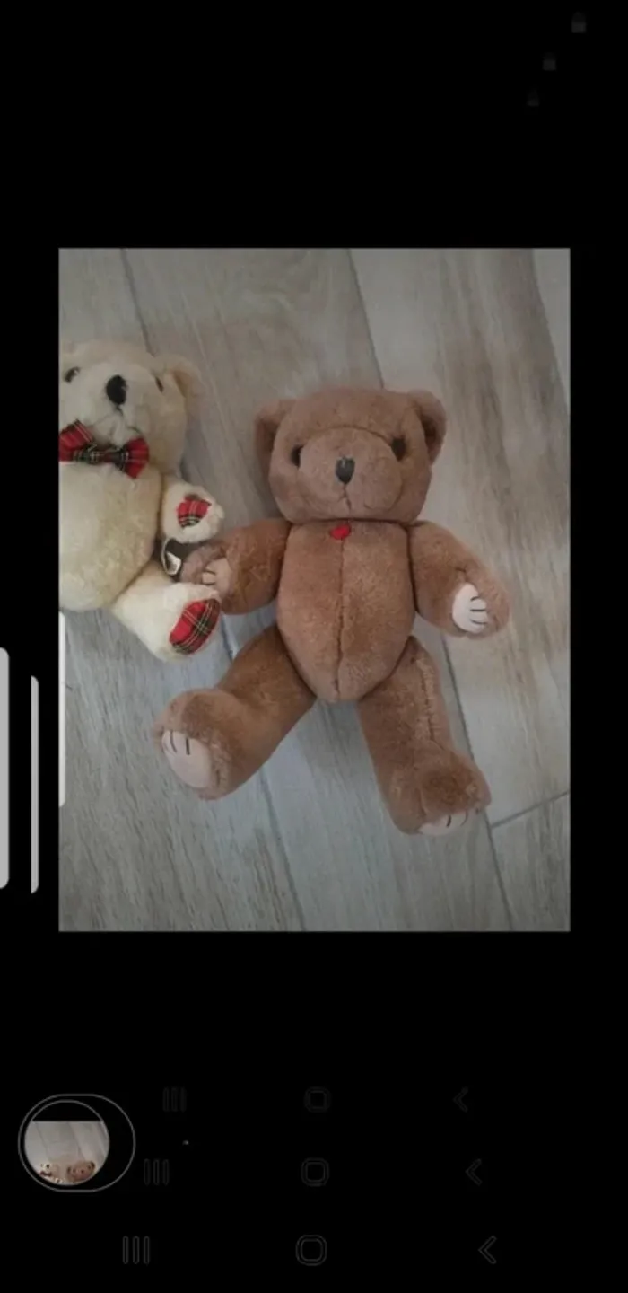 Lot de 2 peluches ourson articulés
Tres bon état - photo numéro 3