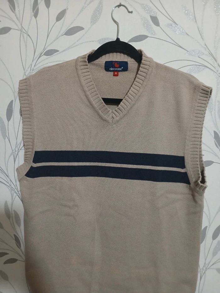 🍍 Pull sans manches col en V Cicerone taille M - photo numéro 3