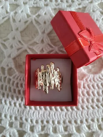 Bague ouverte, dorée, taille réglable, style Bohème
