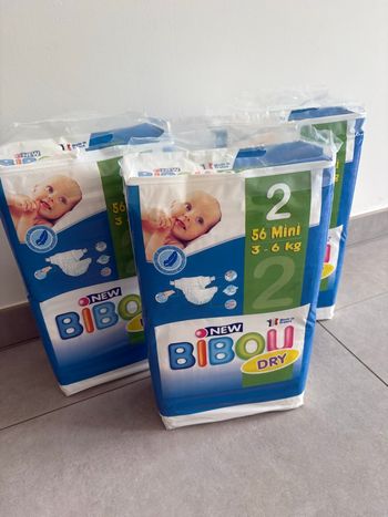 Lot de 3 paquets de langes Bibou
