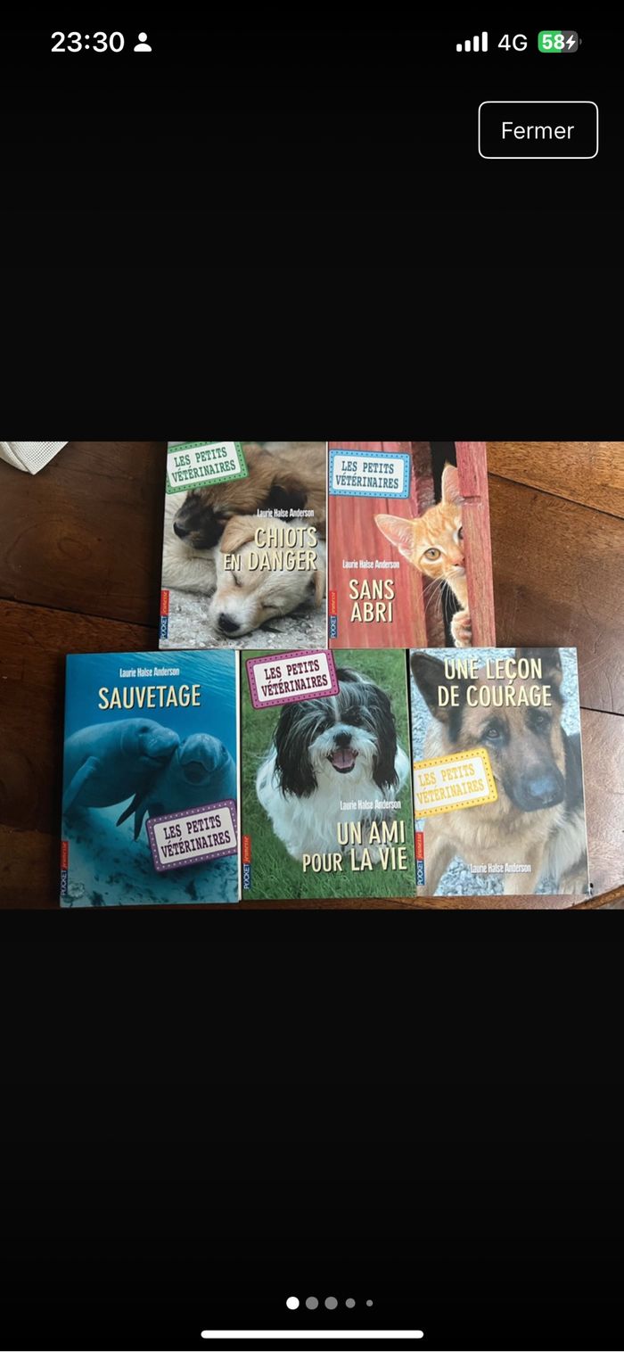 Lot 5 livres adolescents les petits vétérinaires