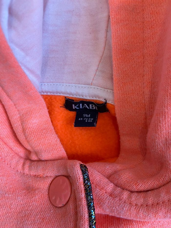 Sweat à capuche fille 9 mois Kiabi - photo numéro 2
