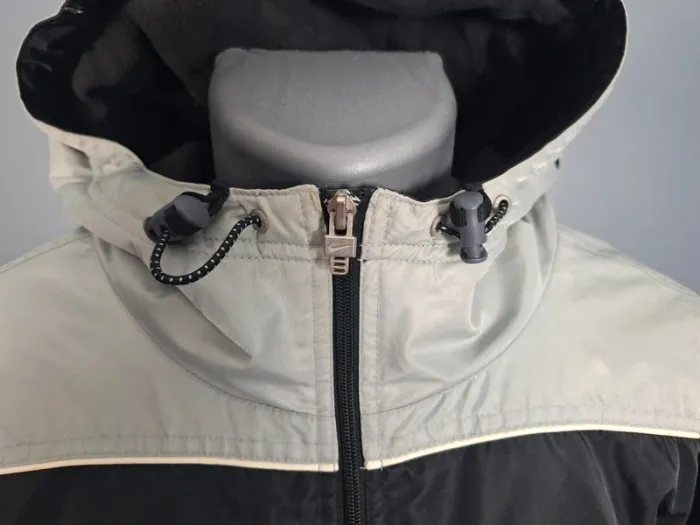 Blouson à capuche Nike vintage / taille 2XL - homme / noir et gris / brodé (194) - photo numéro 5