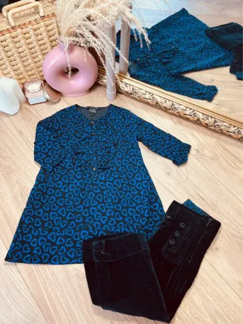 Taille 3 ans robe et pantalon fille Little Marc Jacob noir et bleu 🩷