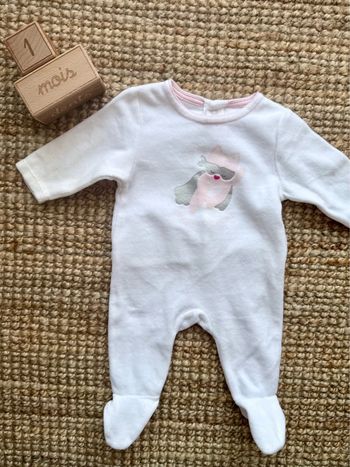 Pyjama velours Obaibi 1mois / 54cm