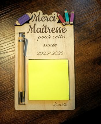 Support post it maîtresse 