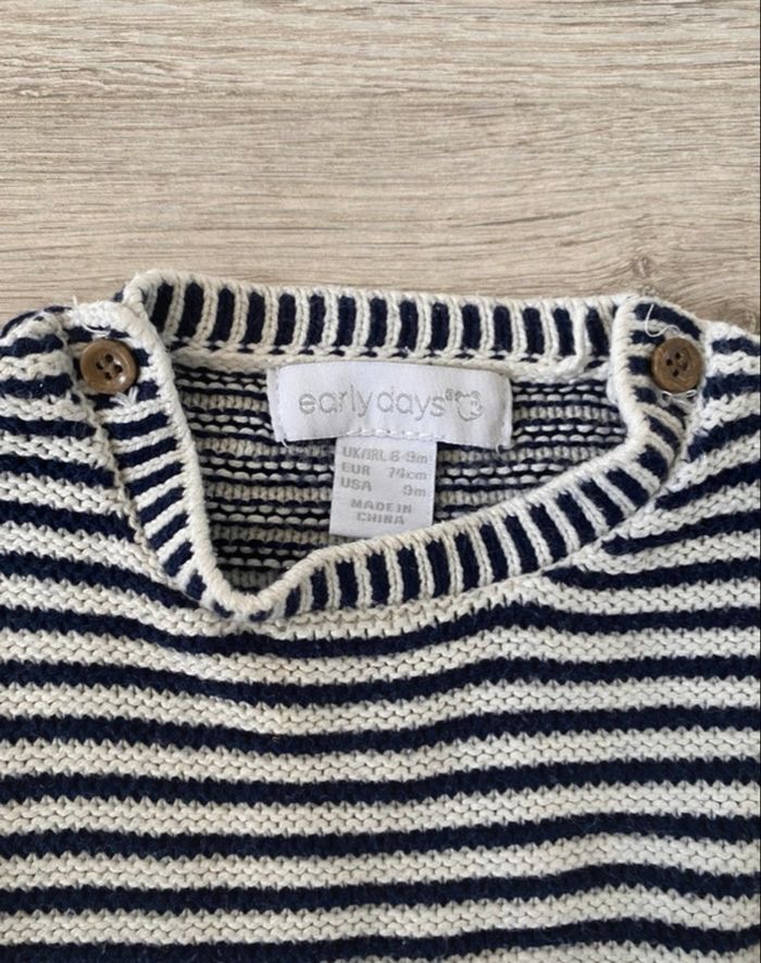 Pull manches longues col rond rayures horizontales - photo numéro 2