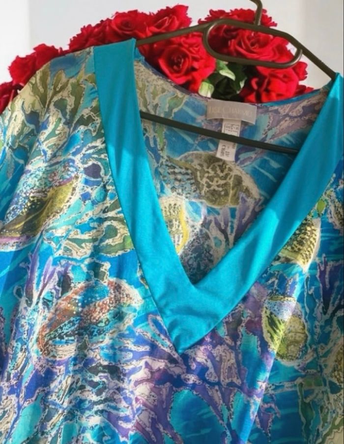 🌹 Caftan / Tunique de Plage Lise Charmel - Imprimé -Taille M🌹 - photo numéro 5