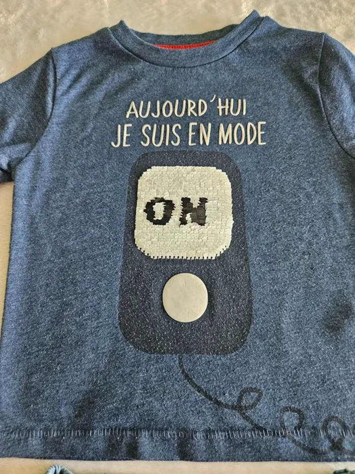 Tenue short + t-shirt 2 ans 86cm - photo numéro 2