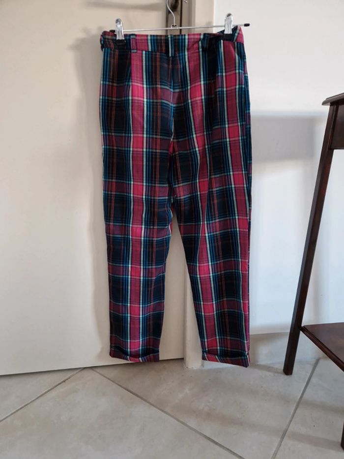 Pantalon carreaux rose - photo numéro 2