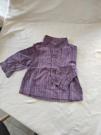 Chemise violette fille taille 12 mois