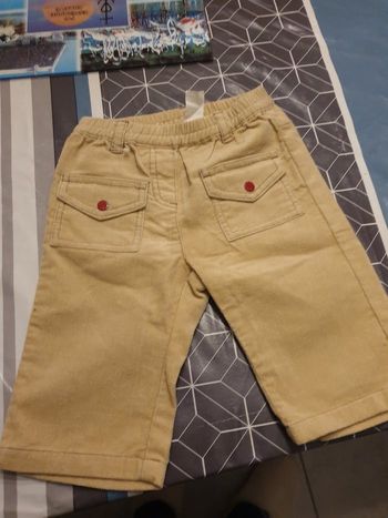 Pantalon beige velours