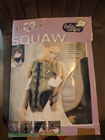 Porte bébé ventral. Bébé confort. Sqaw. Assise amovible.