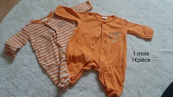 Lot pyjamas orange