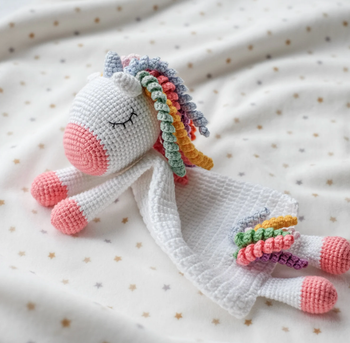 🧸🦄 Doudou licorne fait main au crochet