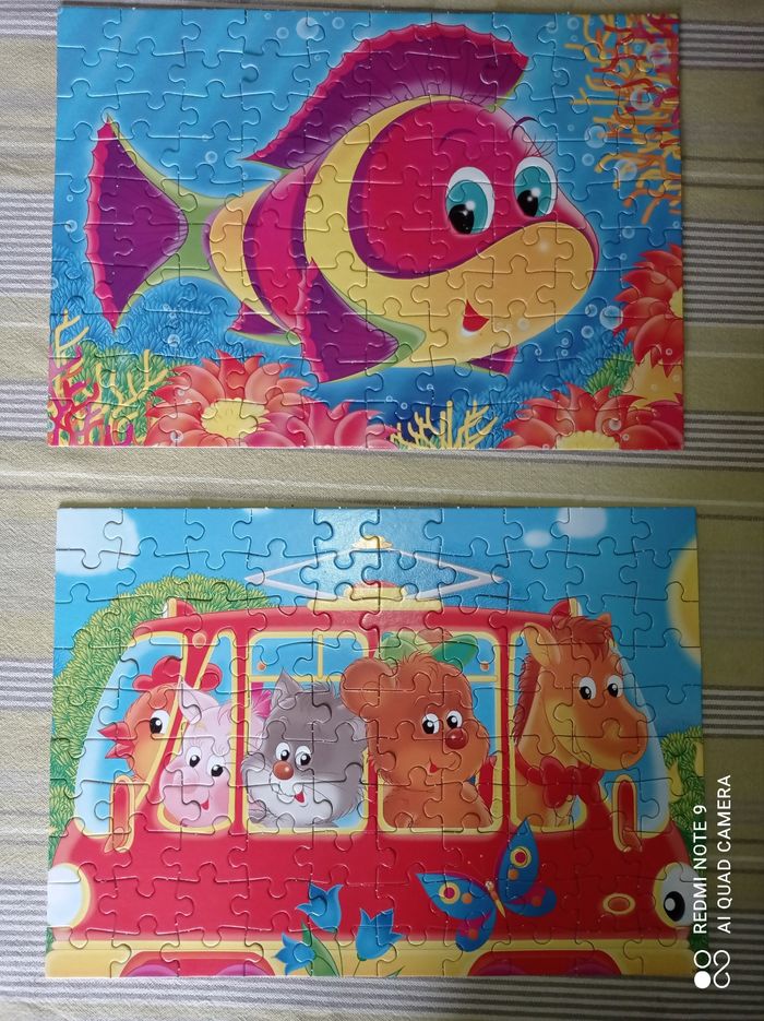 Boite de 2 puzzles enfant animaux, 2 x 99 pièces - photo numéro 2