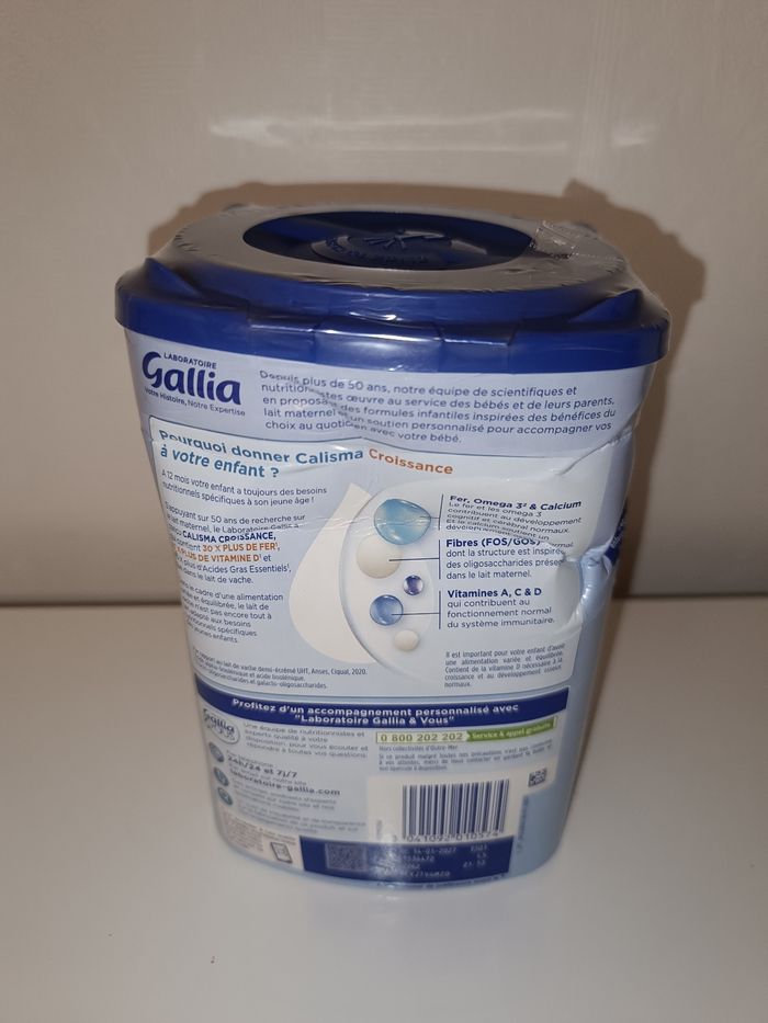 Boîte de lait GALLIA Calisma 3ème âge Neuve - photo numéro 3