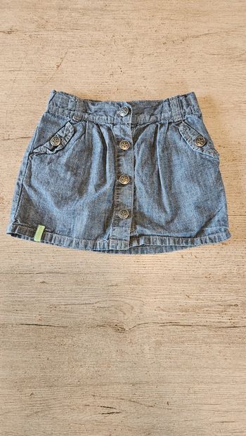 Jupe courte en jean s bleu, ajustable à la taille, Prémaman, 6 ans, nickel