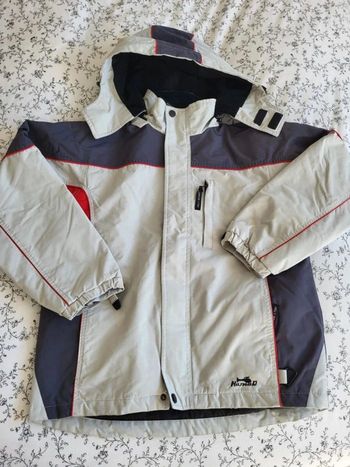 Blouson de ski 14 ans avec capuche amovible et pare-neige Helyboard