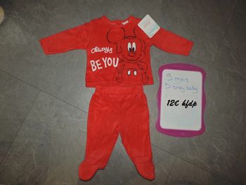 pyjama mickey disney baby taille 9 mois neuf