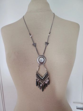 Collier acier argenté