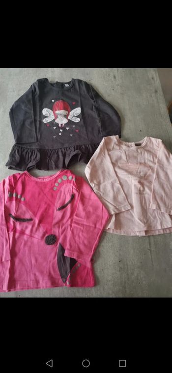 3 tee shirts manches longues 12 mois