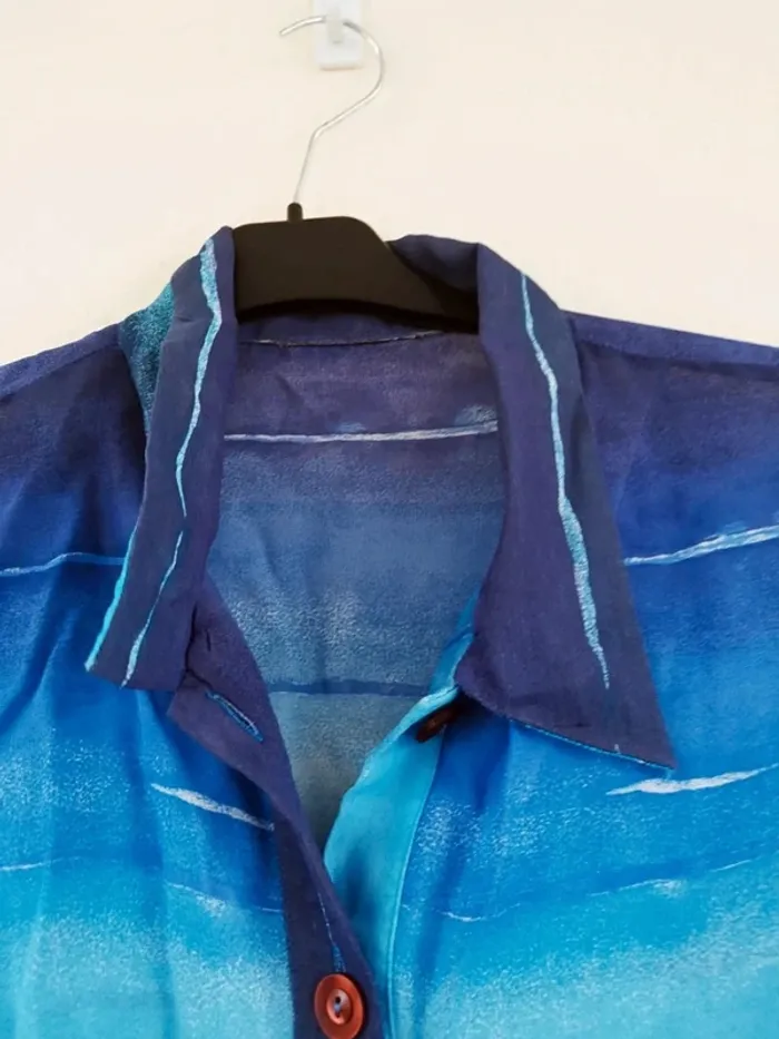 Chemisier bleu - Gerard Pasquier - taille 48 - photo numéro 3