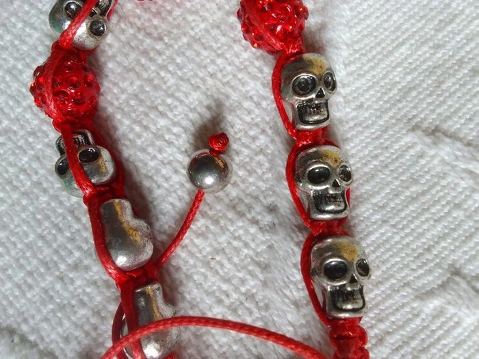 Lot bijoux collier et bracelet orange/rouge - photo numéro 3