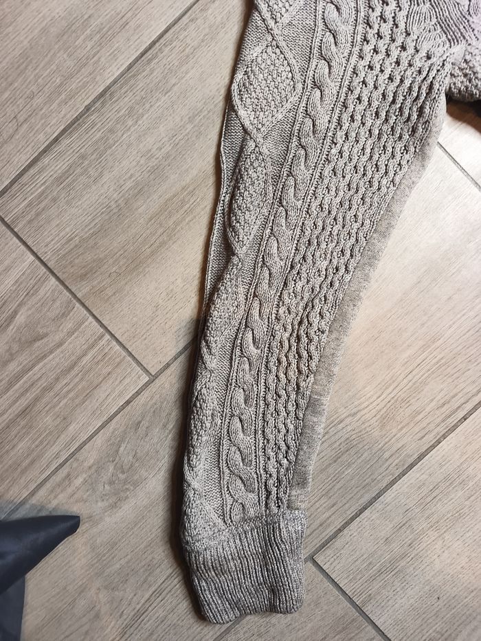 Pull Polo Ralph Lauren Academy - Maille Torsadée - Gris Chiné - Taille XS - photo numéro 6