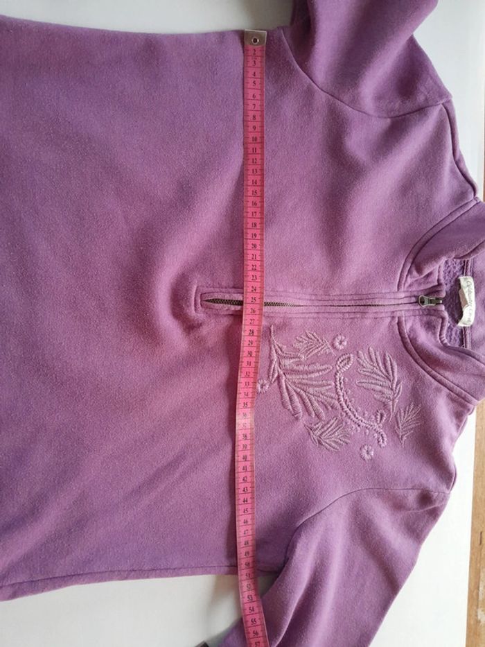 Joli sweat avec zip colwater creek motif brodé - photo numéro 7