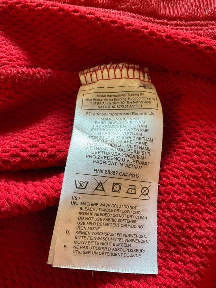 Sweat à capuche pour homme Adidas rouge foncé taille M 207 - photo numéro 9