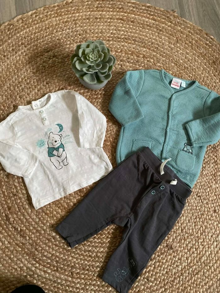 Ensemble 3 pièces Winnie l'ourson disney orchestra 6 mois