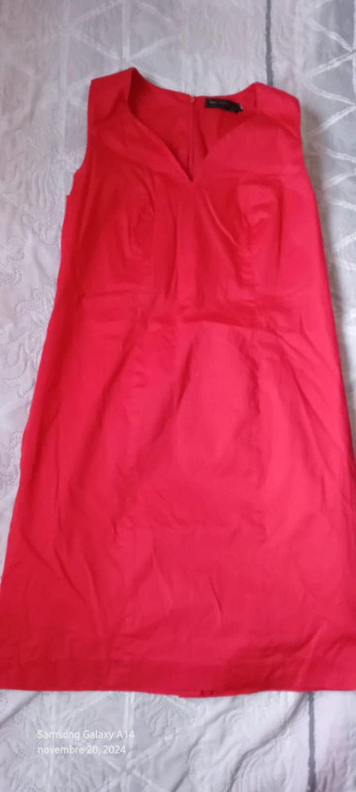 Robe chic rouge décolleté V femme 42 bon prix collection - photo numéro 9
